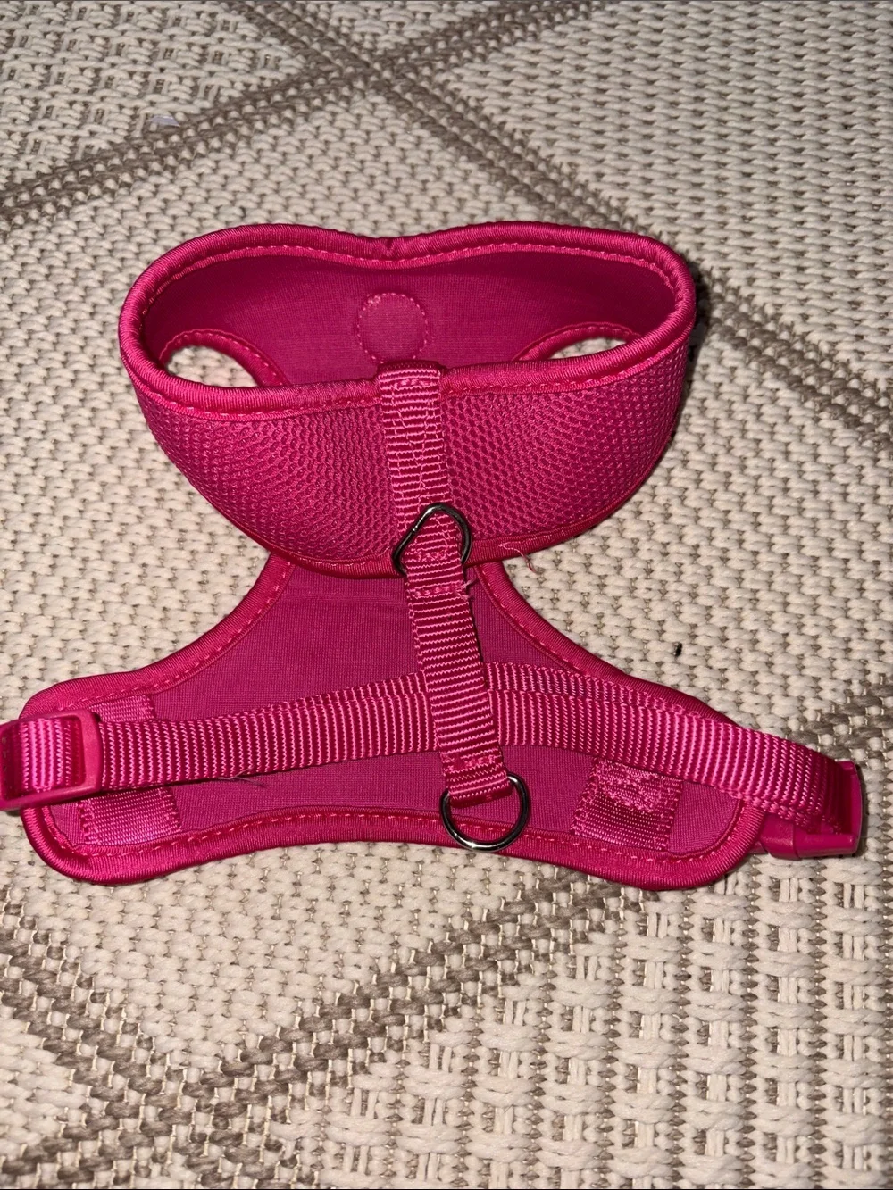 Magenta Padded Mesh Dog Harness with Logo Accent